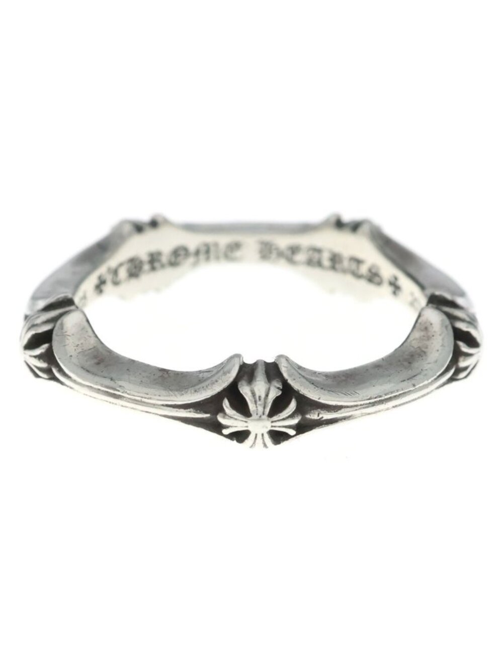 Chrome Hearts Plus and Bone Ring Silver